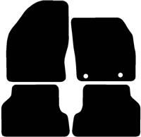 Halfords Ford Focus St - Set Of 4 Standard Car Mats 2 Clips (Ee0953)