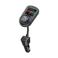 Sakura 12V Bluetooth FM Transmitter 5.0 for Cars SS5437-8m Range, Noise Cancelling, USB Charging Ports, Large Colour Display
