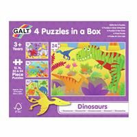 Galt Toys, 4 Puzzles in a Box - Dinosaurs, Dinosaur Jigsaw Puzzle for Kids, Ages 3 Years Plus