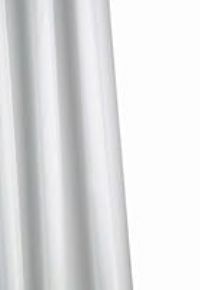 Croydex Plain White Water-Resistant Machine Washable Cling-Resistant Textile Shower Curtain
