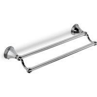 Genuine Croydex Double Towel Rail 18" Westminster Silver Chrome Bathroom