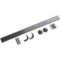Croydex Easy to Fit Aluminium 4 Way Modular Rail with Circular Profile