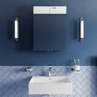 Croydex Anton Stainless Steel Double Door Mirror Cabinet