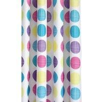 Croydex Textured Dots Textile Shower Curtain