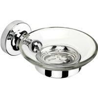 Croydex QM461941 Glue-Fix Worcester Soap Dish and Holder, Easy Fit No Drilling No Tools