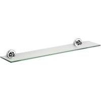 Croydex Glue-Fix Worcester Glass Shelf, Easy Fit No Drilling To Tools