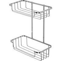 Croydex RustFree TwoTier Cosmetics Storage Basket