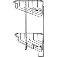 Croydex Rust Free Medium Two Tier Corner Basket