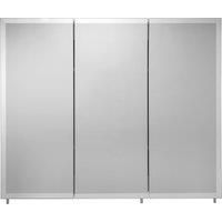 Croydex Westbourne Triple Door Tri-View Steel Cabinet with Hang N Lock Fixing System, White