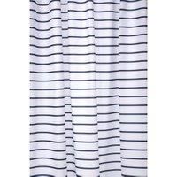 Croydex Stripe Bathroom Shower Curtain - White/Navy