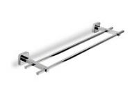Croydex Flexi-Fix Double Towel Rail, Chrome Plated, 67cm Length - Camberwell