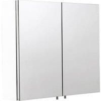 Wickes Dawley Folded White Steel Double Door Bathroom Cabinet - 670 x 600mm