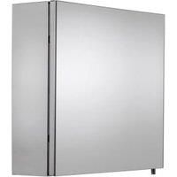 Wickes Finchley Folded Stainless Steel & MDF Carcass Single Door Bathroom Cabinet - 670 x 500mm