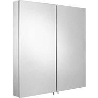 Wickes Finchley Folded Stainless Steel & MDF Carcass Double Door Bathroom Cabinet - 670 x 600mm