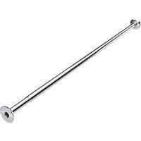 Croydex Tube Shower Rail Aluminium Chrome 1400-2600mm (698JR)