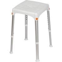 Croydex AP541022H Inclusive Adjustable Height Shower Stool, Non-Slip, White