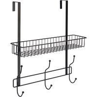 Croydex, Large Hook Over Shower Caddy Matt Black 15.5 x 42.3 x 45 CM