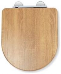 Croydex Levico Moulded Wood Flexi-Fix Toilet Seat - Oak