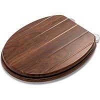 Croydex Molvena Flexi-Fix Wooden Toilet Seat Walnut - WL610477H