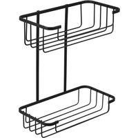 Croydex Black Mild Steel 2 Tier Shower Basket