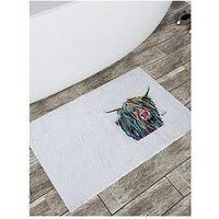 Croydex Art by Steven Brown Angus McCoo Bath Rug, 100% Cotton, Anti-Slip Backing