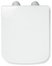 Croydex Leven Square Toilet Seat Soft Close, Modern Design, Durable Nylon & Chrome Plated ABS, Adjustable Hinges Fit Standard Toilets, Soft Close Action, Quick Release, Thermoset Plastic, White