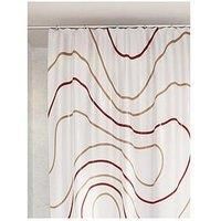 Croydex Shower Curtain Pink Swirl Design, Machine Washable, 180x180cm