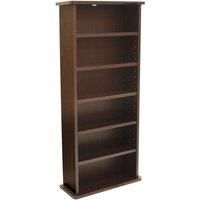 Techstyle Chak 222 Cd Or 104 Dvd Blu-ray Media Storage 6 Shelf Unit Dark Oak