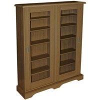 HAMPSTEAD - CD DVD Media Storage Cabinet - Oak MS4408