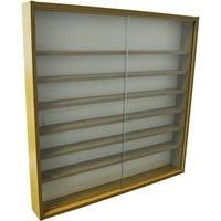 REVEAL 6 Shelf Glass Wall Display Unit Oak MC0500
