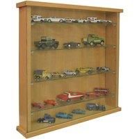 Techstyle Collectors Wall Display Cabinet With Four Glass Shelves Oak