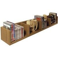 VIRGIL - CD / DVD / Blu-ray / Video Media Wall Storage Shelf - Oak MS4W121