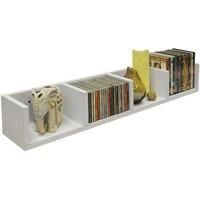 VIRGO - CD / DVD / Blu-ray / Media Wall Storage Shelf - White MS0075