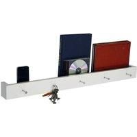 ELLIS - Wall Mounted 5 Coat Hook / Hanging Storage - White ST13S412