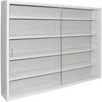WATSONS REVEAL - 4 Shelf Glass Wall Collectors Display Cabinet - White