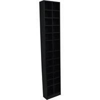 Techstyle Block Tall Sleek 360 Cd / 160 Dvd Media Storage Tower Shelves Black