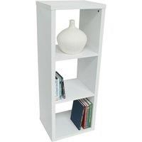 Techstyle Cube 3 Cubby Square Display Shelves / Vinyl Lp Record Storage White