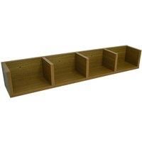 84 CD / 56 DVD / Blu-ray / Video Multimedia Wall Storage Shelf - Oak MS0017
