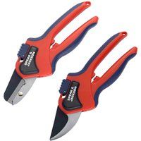 Spear & Jackson Razorsharp Bypass and Anvil Secateur (Twin Pack)