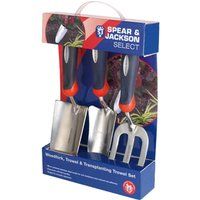 Spear and Jackson 3 Piece Select Stainless Steel Hand Trowel and Weedfork Set