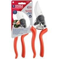Spear and Jackson Razorsharp Professional Heavy Duty Bypass Secateurs with Ergonomic Handles