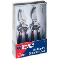 Spear & Jackson CUTTINGSET8 Traditional Bypass and Anvil Secateurs Set - Twin...