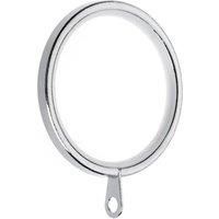 Pack of 6 Swish Atlanta Chrome Curtain Rings Dia. 35mm Chrome