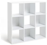 Argos Home Squares 9 Cube Storage Unit - Choice of Black / White.