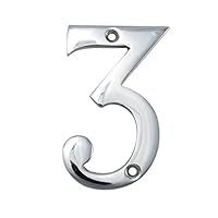 Select Hardware 045546N Numeral No 3 House Number, Chrome