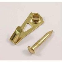 Picture Hanging Hooks Heavy Duty Small Brass Plated PK3 13kg
