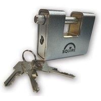 Squire Henry ASWL1 Warehouse Armoured Brass Block 5 Pin Padlock, Silver, 60 mm (Length) x 25 mm (Width)