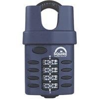 Squire Heavy Duty Padlock (CP50CS) - Toughest Closed Shackle - 4 Wheel Combination Padlock - Alloy Steel for Corrosion Resistance - Weatherproof Lock for Home, School & Garage (Blue, 50 mm)