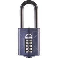 Henry Squire Heavy Duty Padlock (CP60/2.5) - Toughest Long Shackle - 5 Wheel Combination Padlock - Alloy Steel for Corrosion Resistance - Weatherproof Lock for Home, School & Garage (Black, 60 mm)