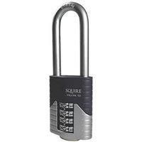 Squire Heavy Duty Padlock (Vulcan Combi 50/2.5) - Toughest Long Shackle - 4 Wheel Vulcan Padlock - Steel Cast Alloy for Corrosion Resistance - Weatherproof Lock for Home & School (Blue, 50 mm)